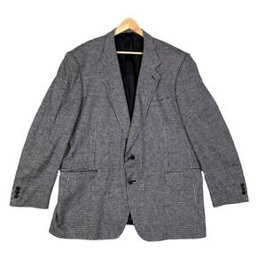 Kuppenheimer Biella Premium Edition Mens Black & White Herringbone Sport Coat 48